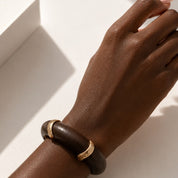 Brown & Gold Bangle Bracelet