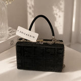 Black Rhinestone Clutch Purse
