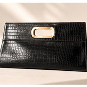 Black Full Snake Oversized Clutch