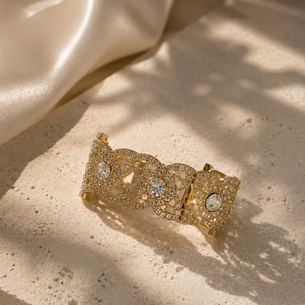 Gold Crystal Apple Watch Bracelet Band
