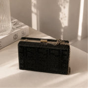 Black Rhinestone Clutch Purse