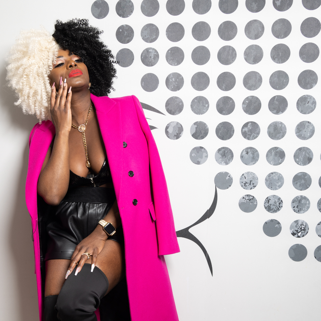 MADAME KINKY Wigs Cosplay by The Damn Salon, featuring bold, natural kinky textures for dramatic cosplay looks.