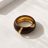 Brown & Gold Bangle Bracelet
