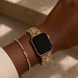Gold Crystal Apple Watch Bracelet Band