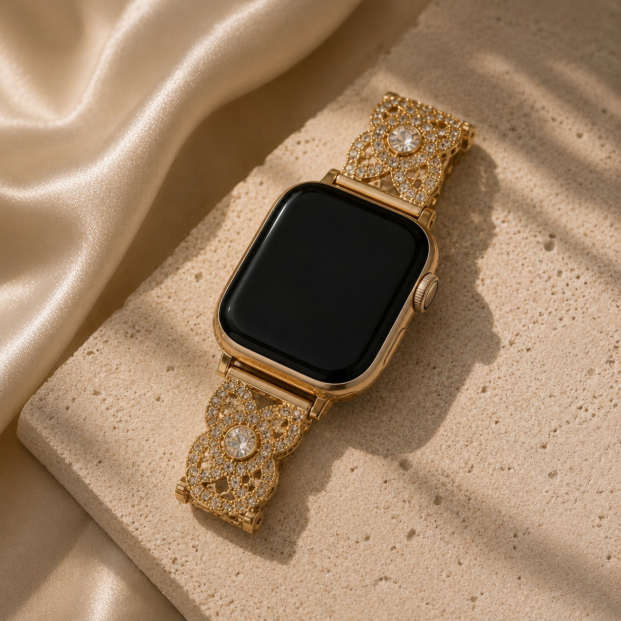 Gold Crystal Apple Watch Bracelet Band