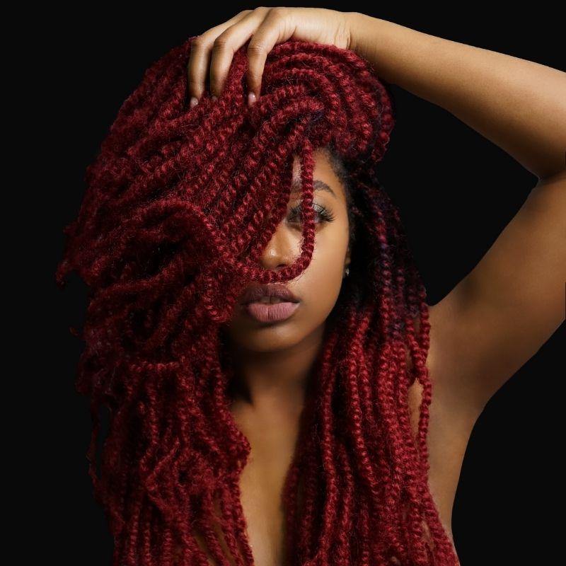 CITY AFRO 36-inch wig by The Damn Salon, featuring long, natural kinky textures inspired by Runway Curls.